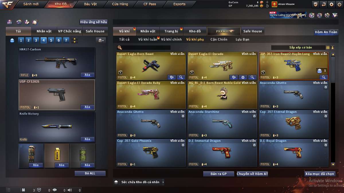 shop acc cf uy tin gia re
